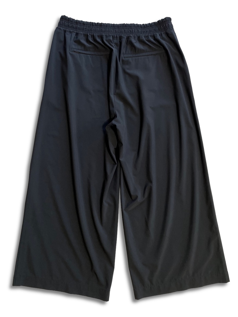 Athleta Brooklyn Wide Leg Crop Pants Black Elastic Waist Travel Athleisure - Picture 2 of 15